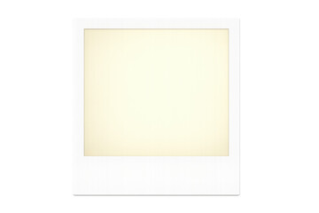 Instant film frame with copy space, retro template for memory and nostalgia, empty blank border