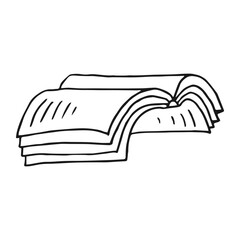 Hand drawn opening book icon.