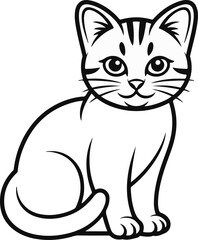 Obraz premium black and white cat