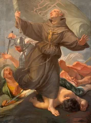 Fotobehang Jezus Christus Florence - The painting of St. Peter of Alcantara in the church Chiesa di San Salvatore al Monte by Tommaso Redi (1665 - 1726)  © Renáta Sedmáková