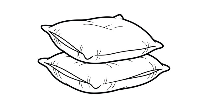 Two sandbags stacked on top of each other in a simple illustration style