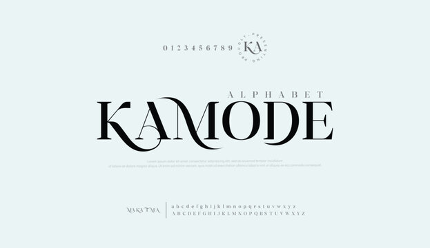 Luxury wedding beauty font alphabet logo. Typography beautiful fashion elegant classic letters serif italic fonts wedding vintage retro casters logos. vector illustration
