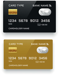 Obraz premium gold credit card