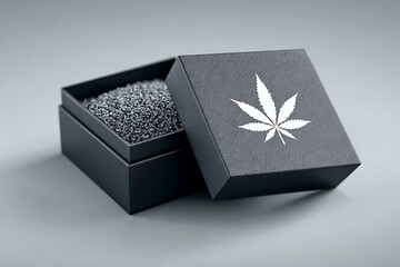 Cannabis Seeds in Black Box Container.