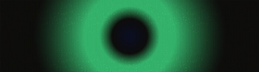 Panorama Green blackhole on Technology Background,universe and Motion concept design,vector.