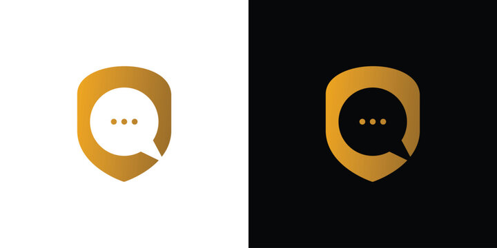 unique and modern talk guarantee logo design