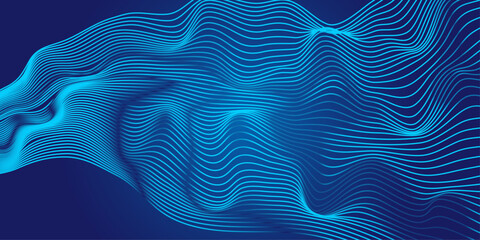 Royalty-free abstract technology blue neon background. Can use overlay.