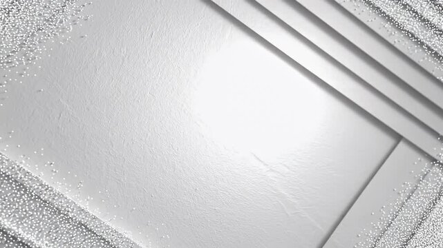Abstract geometric background with textured borders and clean lines.