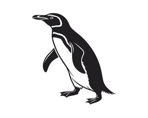 Obraz premium Standing Penguin Silhouette.