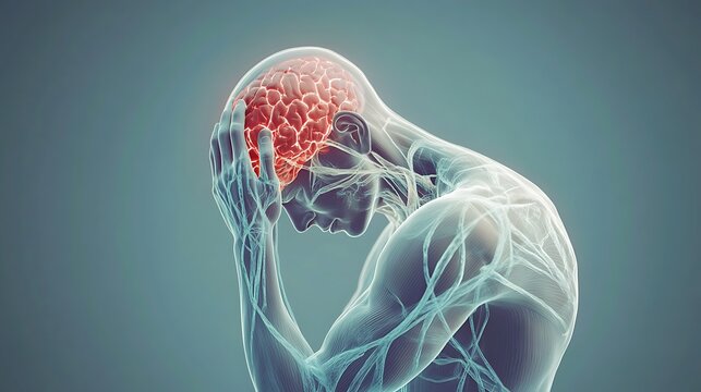 Depression anxiety brain fog mental health issues high resolution image