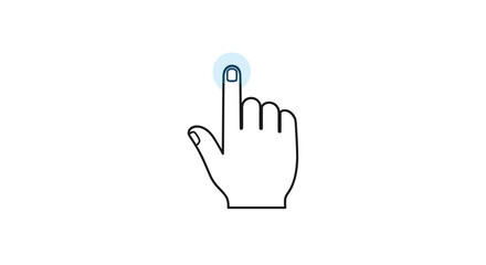 Obraz premium Hand with Index Finger Pointing Upwards 1.