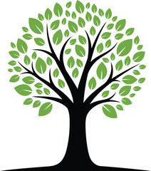 Obraz premium green tree with leaves