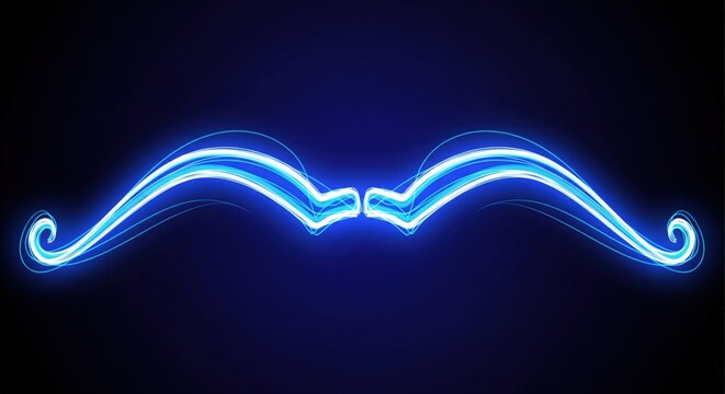 Abstract bow of Lord Ram formed from divine light &ndash; modern spiritual art