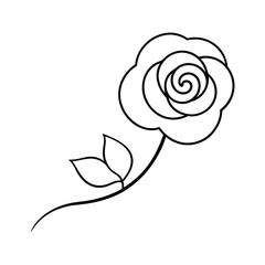 a rose trail forming line art