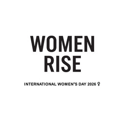 Obraz premium Women Rise Bold Typography Design