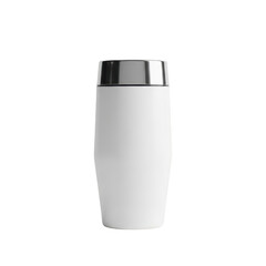 Modern white insulated tumbler isolated on transparent background