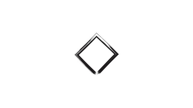 paint brush stock shape set animation. hand drawn circle, rectangle, polygon, triangle shape.