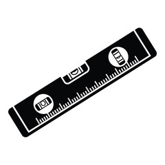 Black and white spirit level tool with measurement bubbles measurement tool bubble level desi