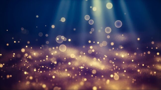 Radiant Light Rays and Sparkling Particles in a Magical Underwater Scene