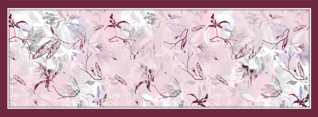 digital floral silk scarf pattern  © remember