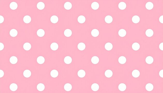 White polka dots on pink background