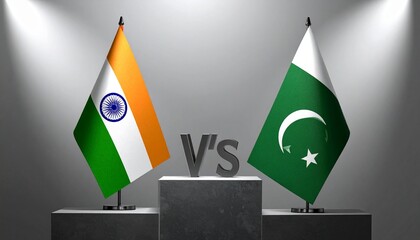 India vs Pakistan Flags with VS Symbol