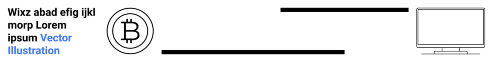 Cryptocurrency trading, blockchain technology, digital transactions, online investments, decentralized finance, fintech. Bitcoin symbol, lines connecting to a computer. Cryptocurrency trading