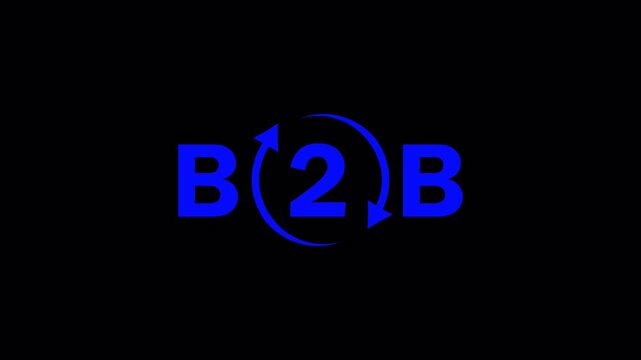 Business, Technology, Internet and network concept animation. B2B Business company commerce technology marketing concept with refresh or recycle icon in transparent background in 4K animation 