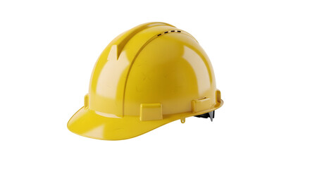 Fototapeta premium Yellow hard hat isolated on transparent background