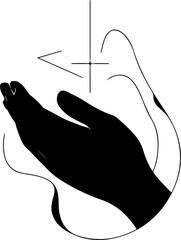 Christian Worship Prayer Silhouette with Cross and Holy Spirit Dove