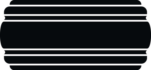 Decorative architectural moulding profile creating a sleek black silhouette on white © anatolir