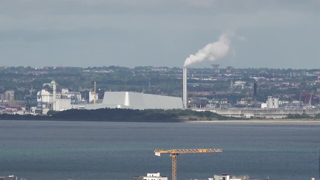 The waste to energy plant in Dublin, Ireland