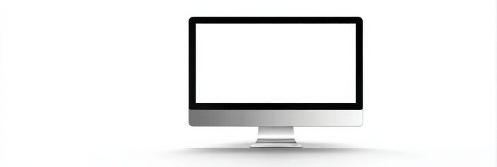 Modern computer monitor with minimalist design on white background