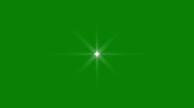 Twinkling star blast motion graphics, shimmering twinkling star animation on green screen, cartoon sparkle stars twinkling, sparkling white lights with flat doodle vector starry night sky effect 4K