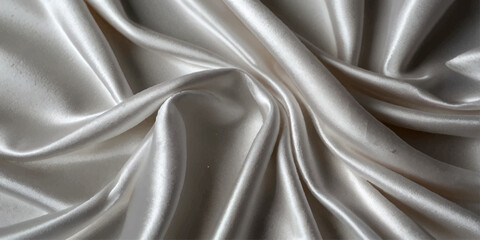 Obraz premium Luxurious Grey Silk Background with Sharp Folds and Dramatic Lighting for Wallpaper