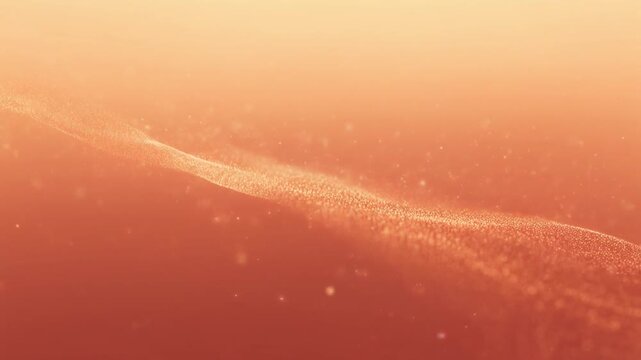Warm micro particles drifting slowly gradient sunset tone cinematic surreal ethereal ambience cascading softly glowing futuristic abstract unique style variation two