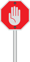 Fototapeta premium Vector illustration of Stop and Go sign sign isolated on pure white. EPS file available