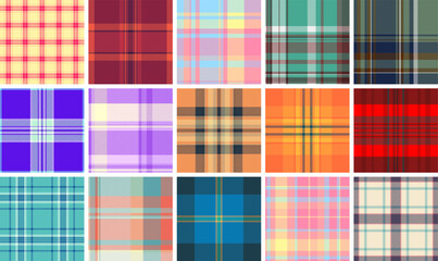 New Year plaid pack tailored for small business products. Ideal for seasonal shop collections and limited runs. Vector format simplifies printing.