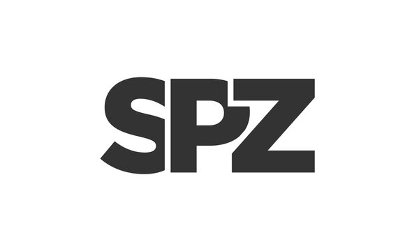 SPZ logo design template with strong and modern bold text. Initial based vector logotype featuring simple and minimal typography. Trendy company identity.