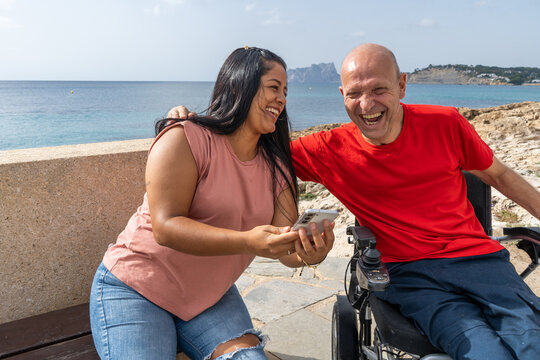 Friends enjoying wheelchair accessible outdoors