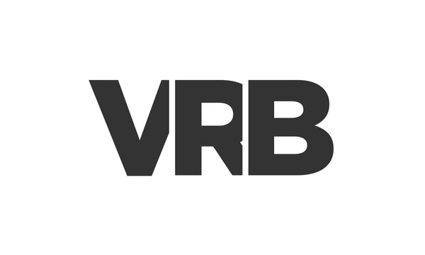 VRB logo design template with strong and modern bold text. Initial based vector logotype featuring simple and minimal typography. Trendy company identity.