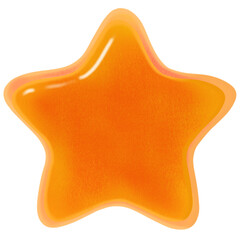 Shiny star icon and award symbol on transparent background featuring a single five point star shape for Christmas holiday celebration decoration and design