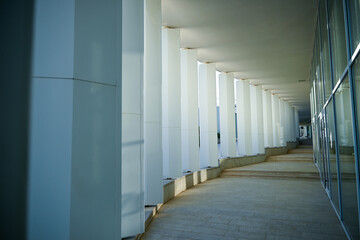 long corridor in a hotel
