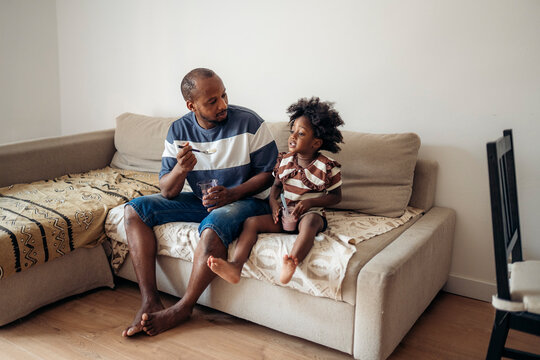 Father and child enjoying quality time together