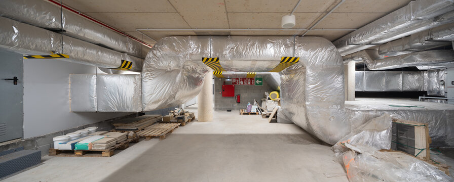 Industrial HVAC ventilation system and ductwork
