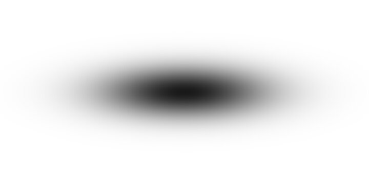 Dark oval shadow effect on transparent background for realistic object placement and masking