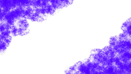 Fototapeta premium Purple artistic spray paint splatter frame on transparent background with grunge smoke texture