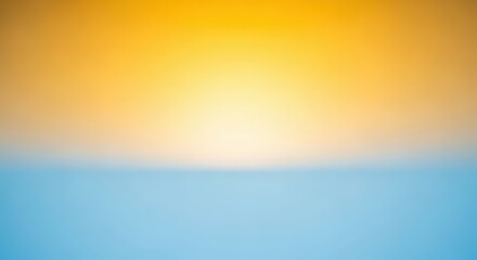 Fototapeta premium Intense golden sunlight streaming through a clear summer sky, creating a vibrant, warm, and bright atmospheric glow, freedom, bright, powerful