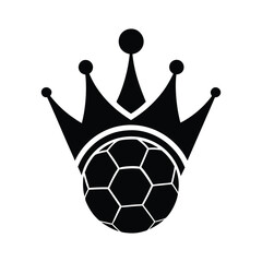 Silhouette of soccer ball with crown © Nazmul