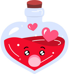 Love Potion Surprised Face Cartoon